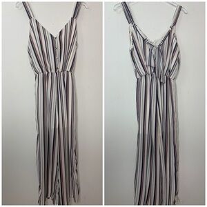 Sienna Sky Striped Sleeveless Cropped Jumpsuit